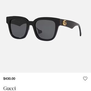 Gucci Black Sunglasses with Gold Logo